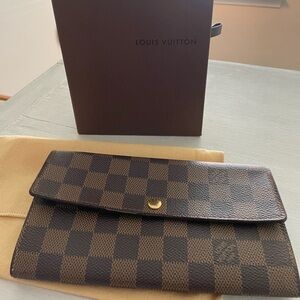 Louis Vuitton Damier Wallet with Box and Dust Bag